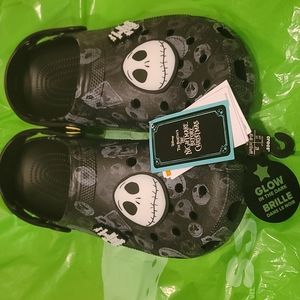 M11 nightmare before christmas crocs Glow N The Dark Clog Jack Skellington